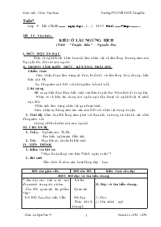 Giáo án Ngữ văn 9 - Tuần 7 - Trường PTDTBT THCS Túng Sán