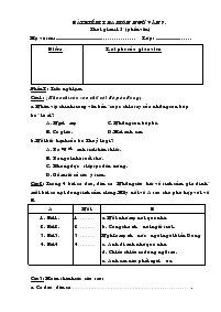 Bài kiểm tra môn Ngữ văn 7