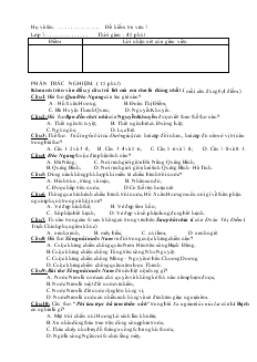 Đề kiểm tra Văn 7 (45 phút)