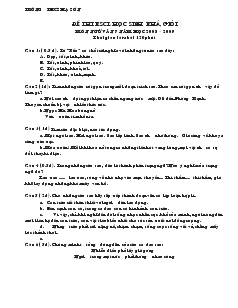 Đề thi khảo sát chất lượng học sinh khá, Giỏi môn Ngữ văn 7 năm học 2008 – 2009 trường THCS Hạ Sơn