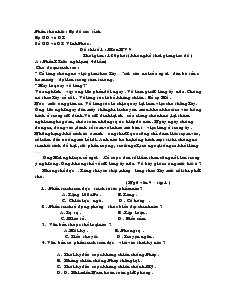 Đề thi số 1: Môn ngữ văn 9