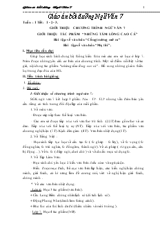 Giáo án bồi dưỡng Ngữ Văn 7