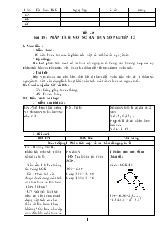 Giáo án Đại số 6 từ tiết 28 đến 106