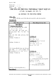 Giáo án Đại số 8 học kỳ 2