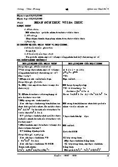 Giáo án Đại số 8 học kỳ I năm học 2008- 2009