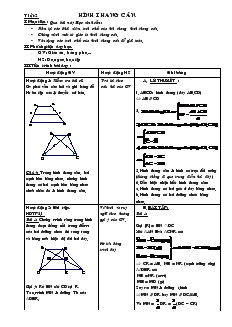 Giáo án Đại số 8 Tiết 2 Hình thang cân