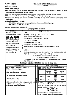 Giáo án Đại số 8 Tiết 66 Ôn tập cuôí năm (tiết thứ hai)