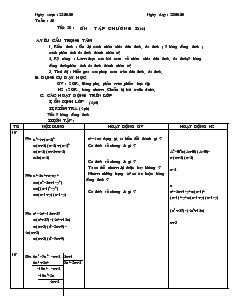 Giáo án Đại số 8 Tuần 10 Tiết 20 Ôn tập chương I (tiếp)