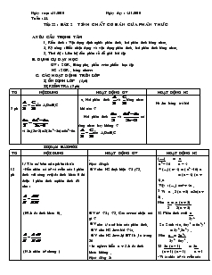 Giáo án Đại số 8 Tuần 11 Tiết 22 Bài 2 Tính chất cơ bản của phân thức