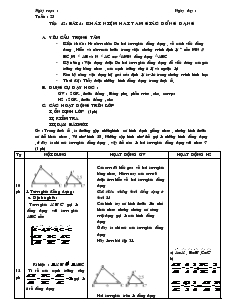 Giáo án Đại số 8 Tuần 23 Tiết 42 Bài 4 Khái niệm hai tam giác đồng dạng