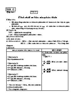 Giáo án Đại số 8 Tuần 4 Tiết 7 Tính chất cơ bản của phân thức