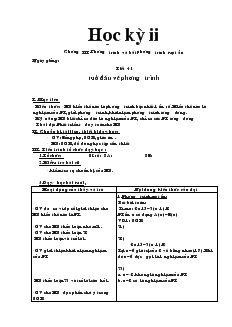 Giáo án Đại số lớp 8 từ tiết 41 đến tiết 56