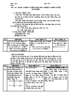 Giáo án Hình học 8 Tiết 18 Bài 10 Đường thẳng song song với một đường thẳng cho trước