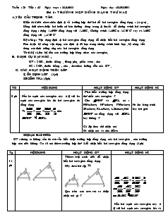 Giáo án Hình học 8 Tuần 26 Tiết 45 Bài 6 Trường hợp đồng dạng thứ hai