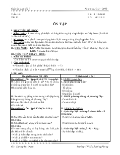 Giáo án Lịch sử 7 - Tiết 35: Ôn tập năm 2012 - 2013