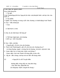 Giáo án môn Ngữ văn 7 (Chuẩn kiến thức kỹ năng) - Tiết 97 Văn bản: Ý nghĩa văn chương_Hoài Thanh