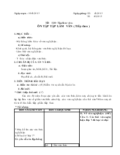 Giáo án môn Ngữ văn 7 (Chuẩn kiến thức kỹ năng) - Tiết 128 Tập làm văn: Ôn tập tập làm văn (tiếp theo)