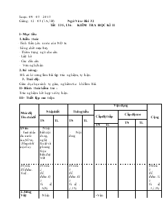 Giáo án môn Ngữ văn 7 (Chuẩn kiến thức kỹ năng) - Tiết 135, 136: Kiểm tra học kì II