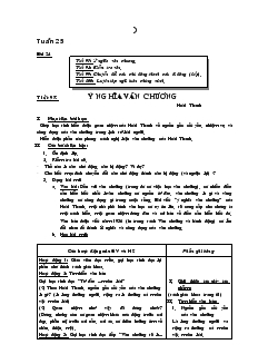 Giáo án môn Ngữ văn 7 (Chuẩn kiến thức kỹ năng) - Tuần 25