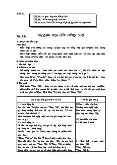 Giáo án môn Ngữ văn 7 (Chuẩn kiến thức kỹ năng) - Tuần 22