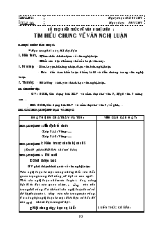 Giáo án môn Ngữ văn 7 - Học kỳ II - Tuần 21 - Tiết 20: Bổ trợ kiến thức về văn nghị luận: Tìm hiểu chung về văn nghị luận