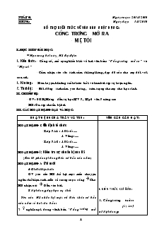 Giáo án môn Ngữ văn 7 - Tiết 01: Mẹ tôi