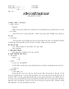 Giáo án môn Ngữ văn 7 - Tiết 105: Sống chết mặc bay (Phạm Duy Tốn)