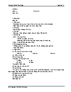 Giáo án môn Ngữ văn 7 - Tiết 11: Từ láy - Trường THCS Tân Hiệp