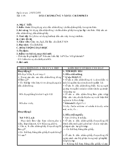 Giáo án môn Ngữ văn 7 - Tiết 119: Dấu chấm lửng và dấu chấm phẩy