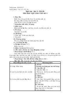 Giáo án môn Ngữ văn 7 - Tiết 20 đến tiết 23