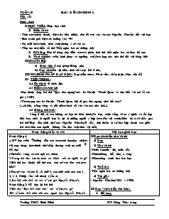 Giáo án môn Ngữ văn 7 - Tiết 32: Bạn đến chơi nhà