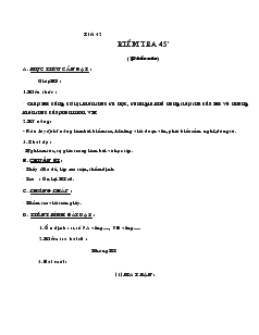 Giáo án môn Ngữ văn 7 - Tiết 42: Kiểm tra 45 phút