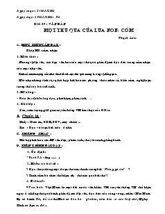 Giáo án môn Ngữ văn 7 - Tiết 57 Văn bản một thứ quà của lúa non: Cốm _Thạch Lam