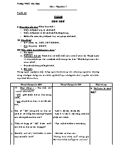 Giáo án môn Ngữ văn 7 - Tiết 58: Chơi chữ