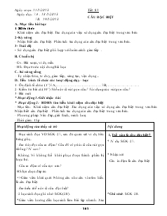 Giáo án môn Ngữ văn 7 - Tiết 83: Câu đặc biệt