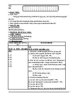 Giáo án môn Ngữ văn 7 - Tiết 90: Kiểm tra Tiếng Việt