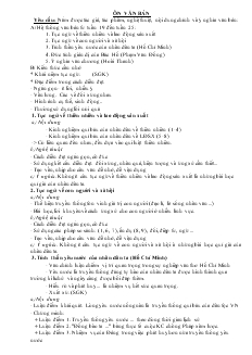 Giáo án môn Ngữ văn 7 - Tiết 98: Ôn văn