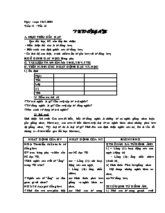 Giáo án môn Ngữ văn 7 - Tuần 11 - Tiết 43: Từ đồng âm