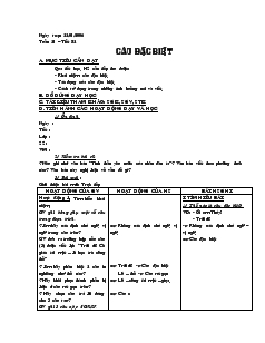 Giáo án môn Ngữ văn 7 - Tuần 21 – Tiết 82: Câu đặc biệt