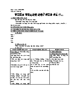 Giáo án môn Ngữ văn 7 - Tuần 23 – Tiết 89: Thêm trạng ngữ cho câu (tiếp)