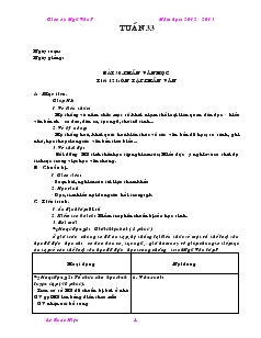 Giáo án môn Ngữ văn 7 - Tuần 33 năm 2012 - 2013