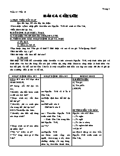 Giáo án môn Ngữ văn 7 - Tuần 6 – Tiết 21: Bài ca côn sơn