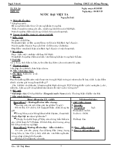 Giáo án Ngữ Văn 6 - Tuần 26 - Trường THCS Lê Hồng Phong