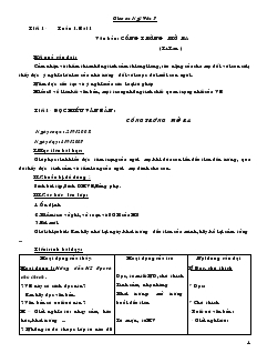 Giáo án Ngữ Văn 7 (giáo án 3 cột)