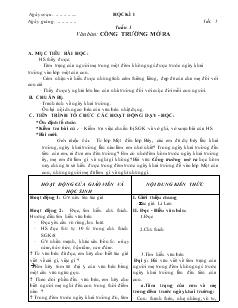 Giáo án Ngữ văn 7 - Học kỳ I