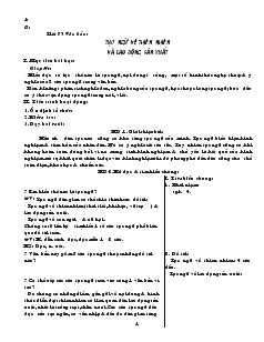 Giáo án Ngữ văn 7 - Học kỳ II năm 2007