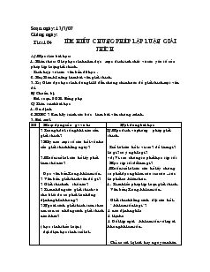 Giáo án Ngữ văn 7 - Tiết 104: Tìm hiểu chung phép lập luận giải thích