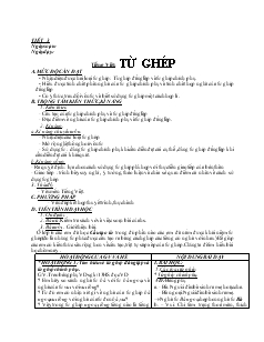 Giáo án Ngữ văn 7 - Tiết 3 tiếng Việt: Từ ghép