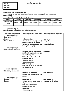 Giáo án Ngữ văn 7 - Tiết 41: Kiểm tra văn