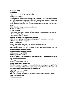 Giáo án Ngữ văn 7 - Tiết 98: Kiểm tra văn